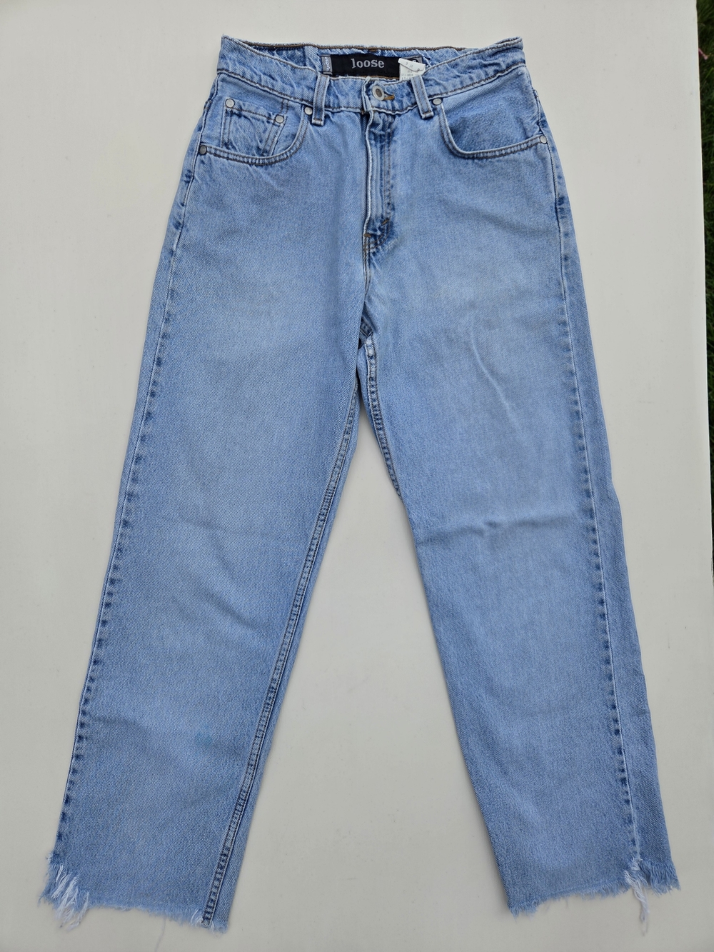 Vintage 90s Levi's SilverTab Loose Fit Light Wash Jeans Size 9 JR Made In U.S.A.